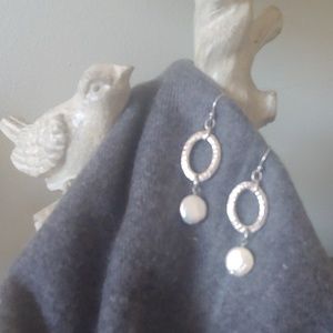 Silpada pearl/Sterling silver earrings